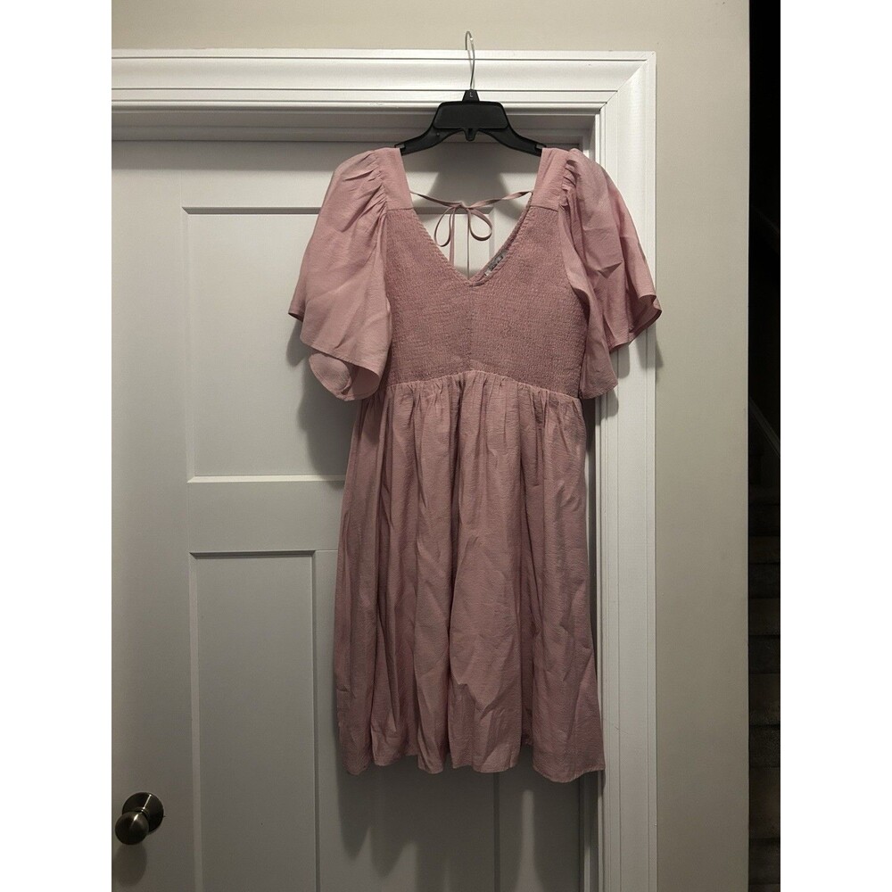 Women’s Pink Dress Size Large Pink Fairy Coquette Girly Modest Cottagecore Smock